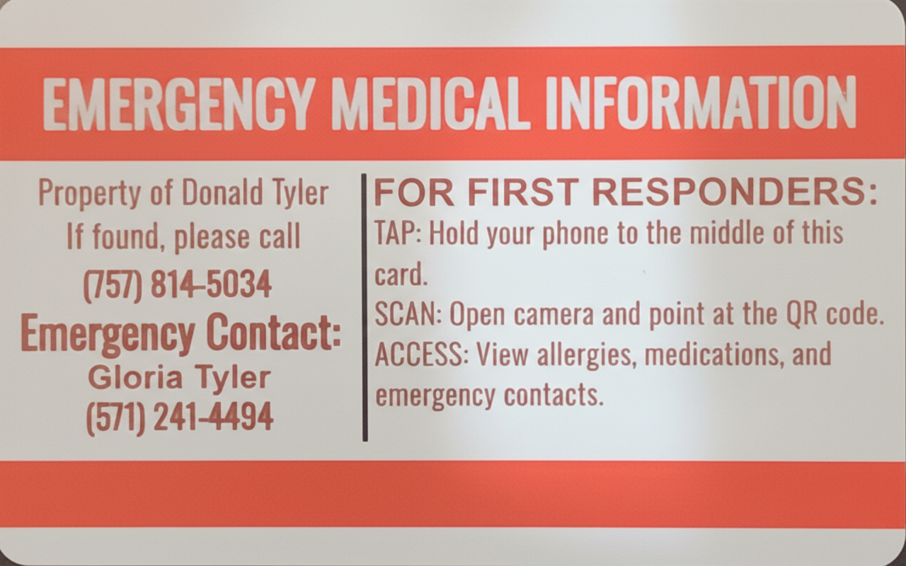 smart medical id card